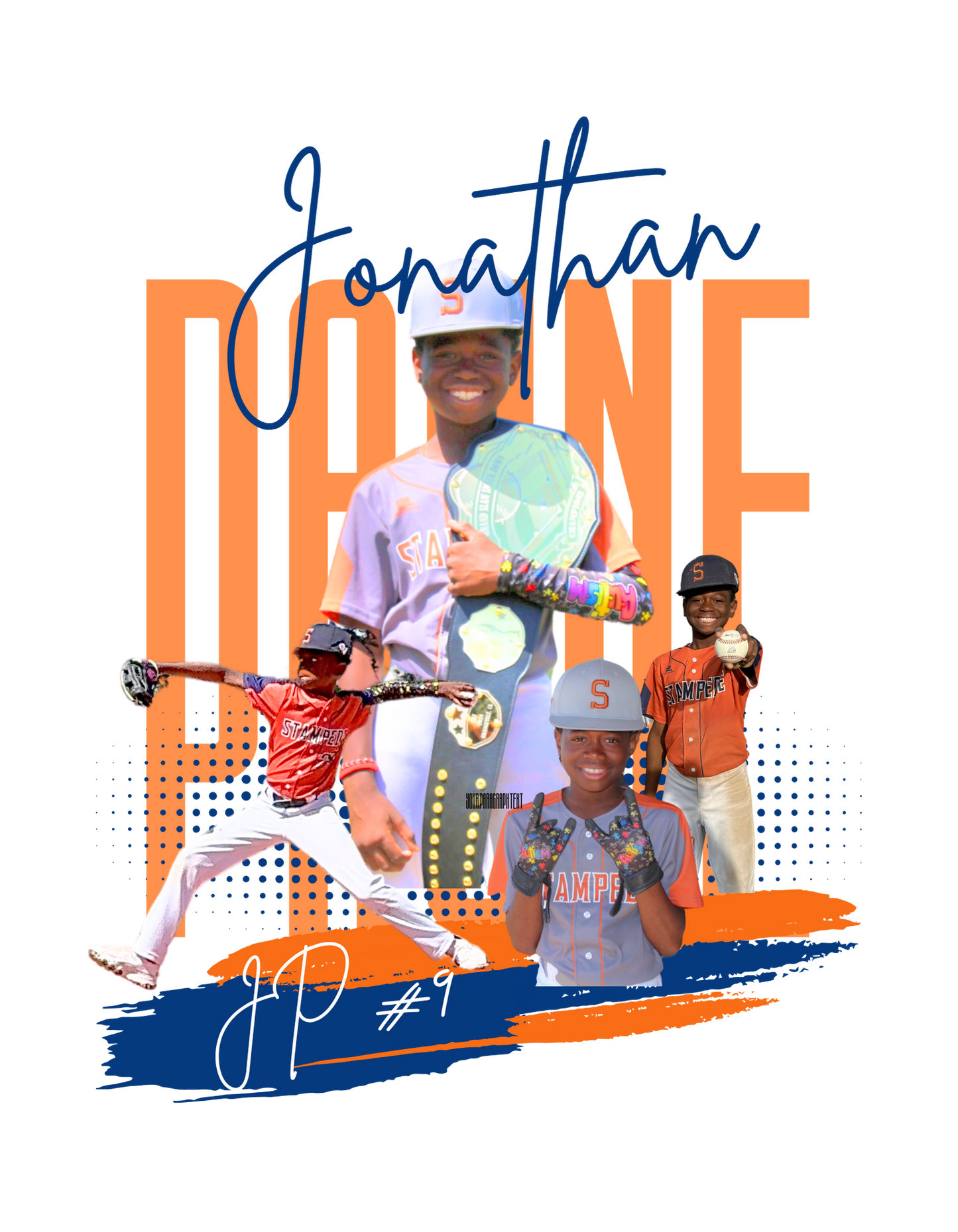 Custom Baseball Collage Graphic - Hoodie