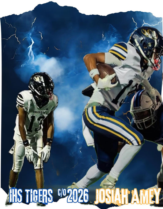 Josiah #13 - Custom Senior Night Unisex Hoodie - (Design 1)