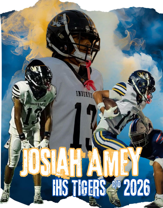 Josiah #13 - Custom Senior Night Unisex Hoodie - (Design 2)