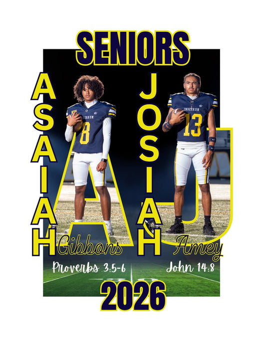 Custom Senior Night Unisex Hoodie - Personalized Name & Number